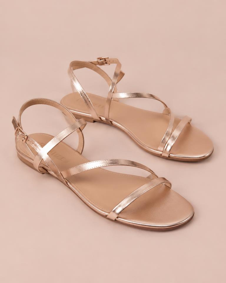 Rasteirinha Rose Gold Tiras